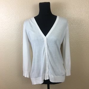 ⬇️$15 Old Navy white cardigan sweater sz M